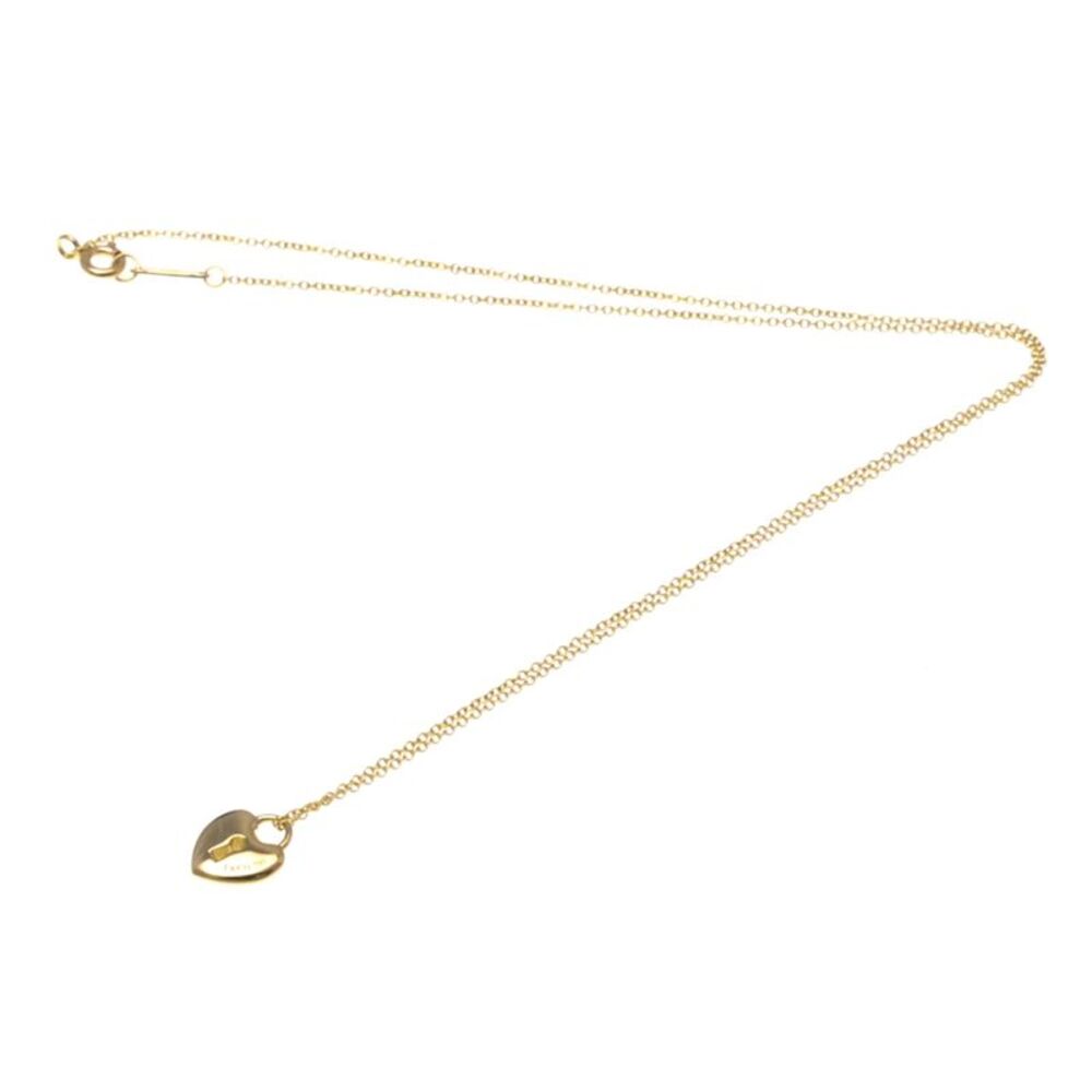 Tiffany & Co. Heart Lock Pendant 18K Yellow Gold Gold Pink_Gold Necklace Jewelry